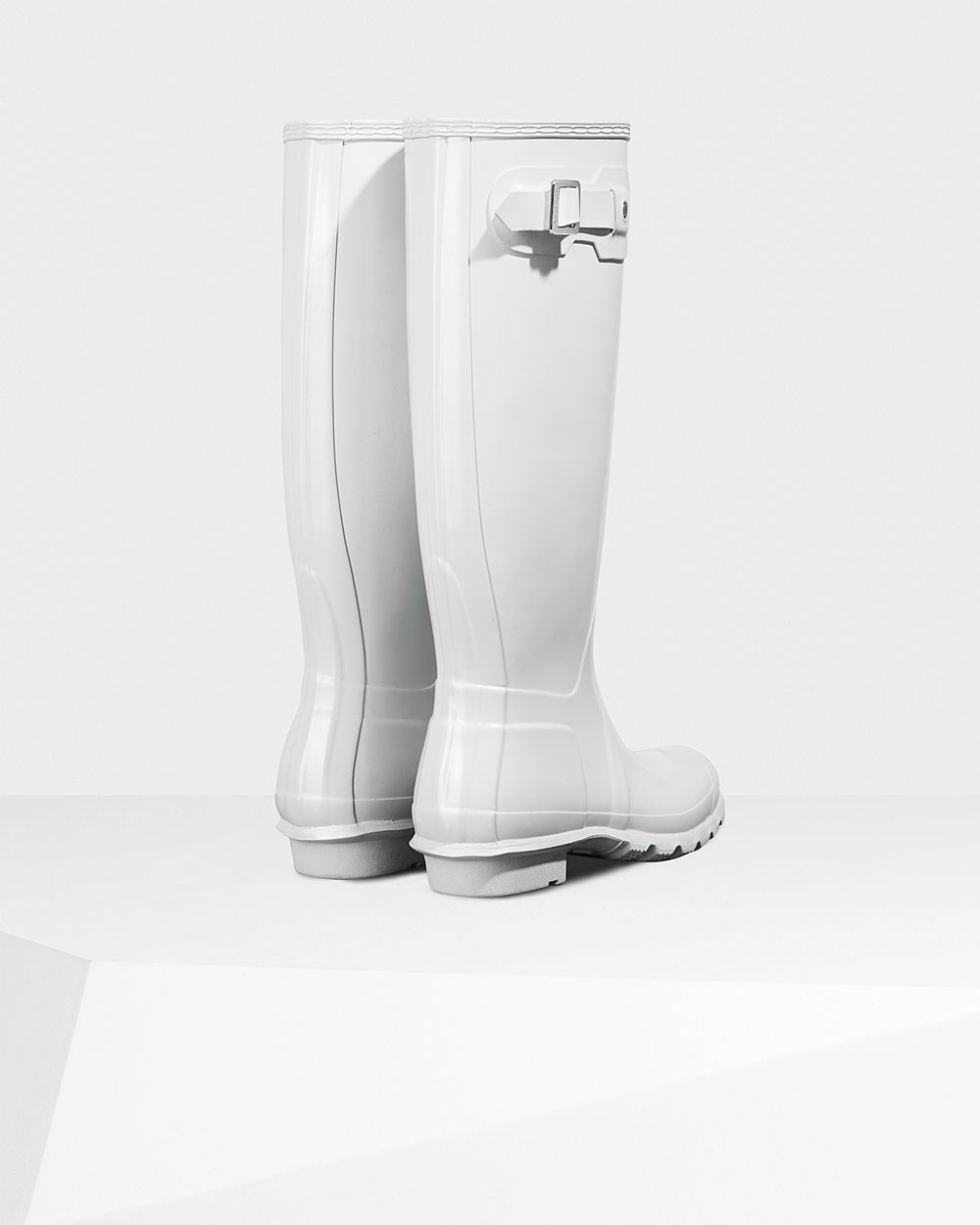 Women Hunter Original Gloss | Tall Rain Boots White | NZ-35490-XELD